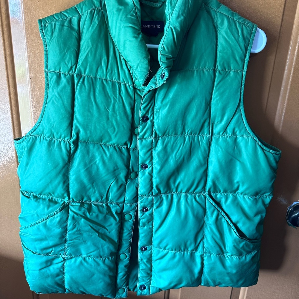 Land’s End Green Down Puffer Vest